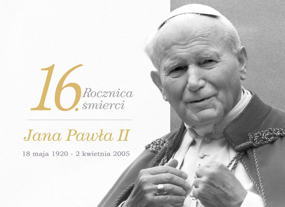 Jadwiga Wiśniewska's tweet - "🙏 W 16. rocznicę śmierci św. Jana Pawła II,  prośmy Boga za Jego wstawiennictwem o potrzebne łaski dla Polski i świata  ogarniętego pandemią koronawirusa. Bądźmy razem o godz.