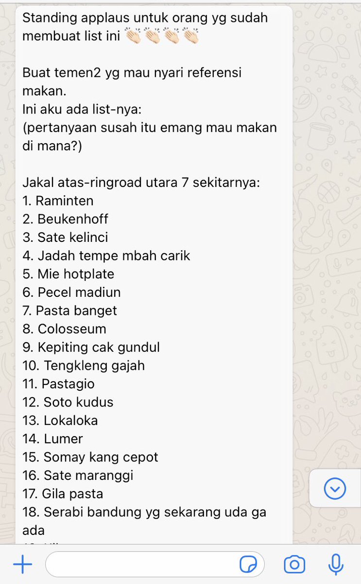 adiitsopojarwo's tweet photo. Teruntuk kalian warga Jogja yang bingung ketika bertanya "Mau maem dimana?" dan dijawab "Terserah" tak kasih list nya. Biar dia bisa milih sendiri

Semoga bisa membantu https://t.co/4UBF14JnAF