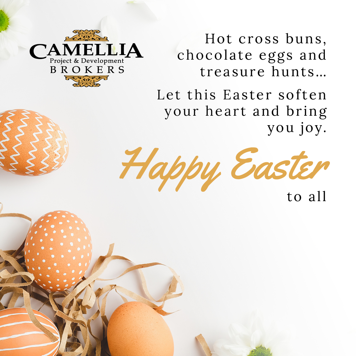 ProjectBrokers's tweet image. There is nothing more magical than decorated eggs, lights, presents, family and friends to brighten up your life. Happy blessed Easter to you and your family.