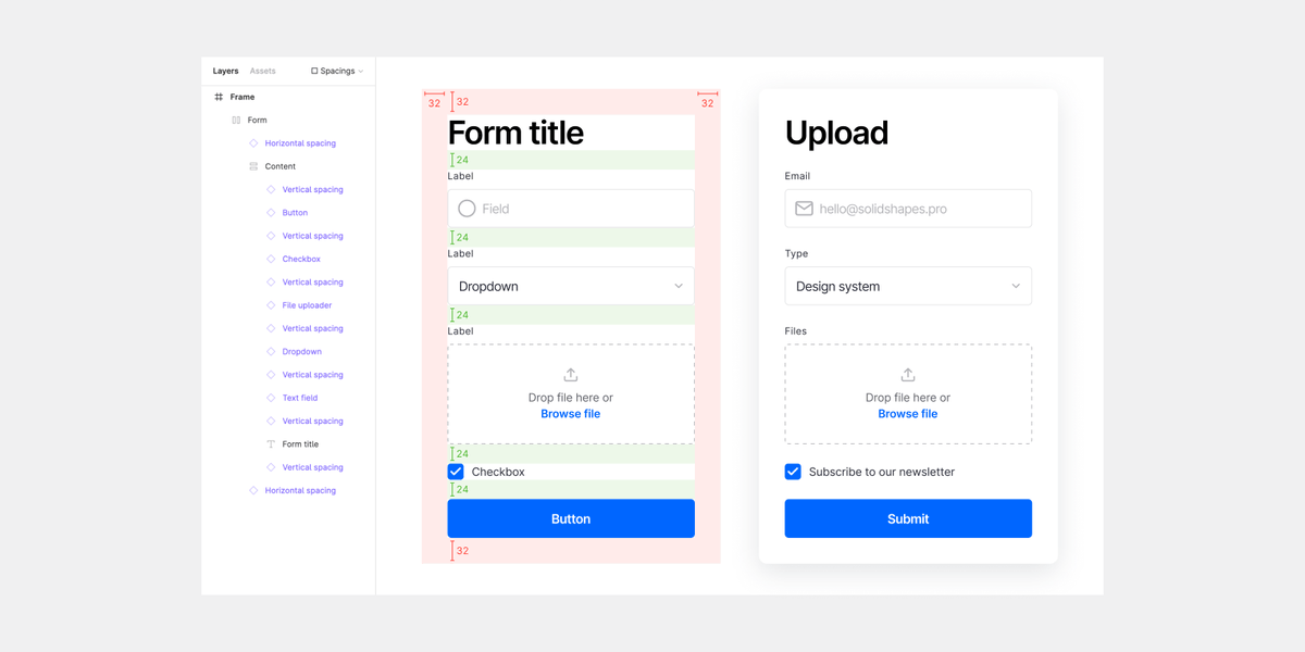 solidshapespro's tweet photo. Create a pixel-perfect design with the spacing system. Colored spacings based on 4px grid. Can be hidden in one click.

#spacings #designsystem #figma https://t.co/Nffj8nMMiB