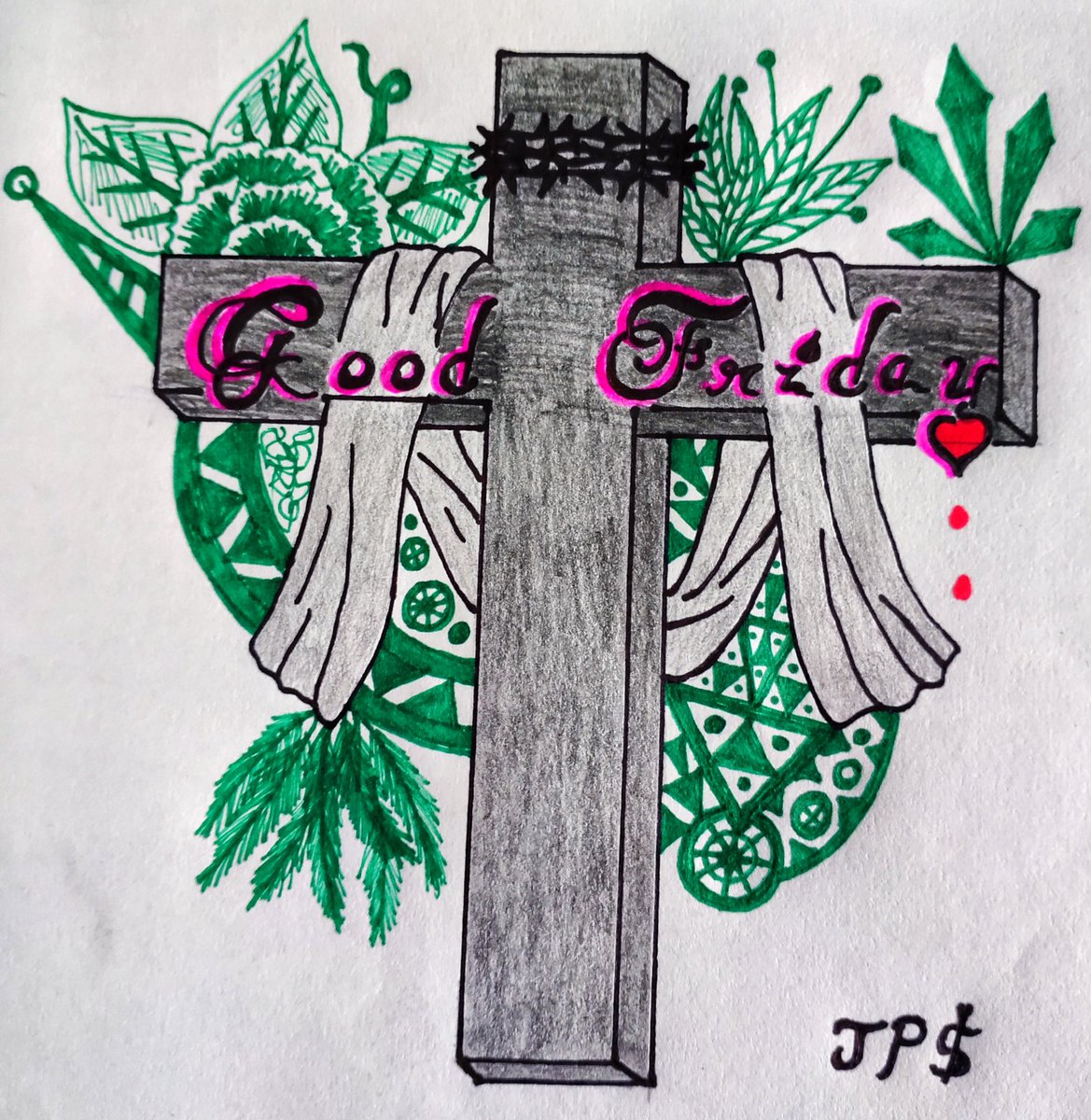 Jongpong123's tweet photo. This one's for HIM , our saviour Jesus Christ. ❤
I did this just now and it may not be that good but can we spread this friends.
 #GoodFriday #JesusSaves #GoodFriday2021 #Jesus #love 
#Sacrifice #JesusisKing #goodfridaywishes #goodfridayart
#GoodFridayquotes #design https://t.co/tGFI86AqG7