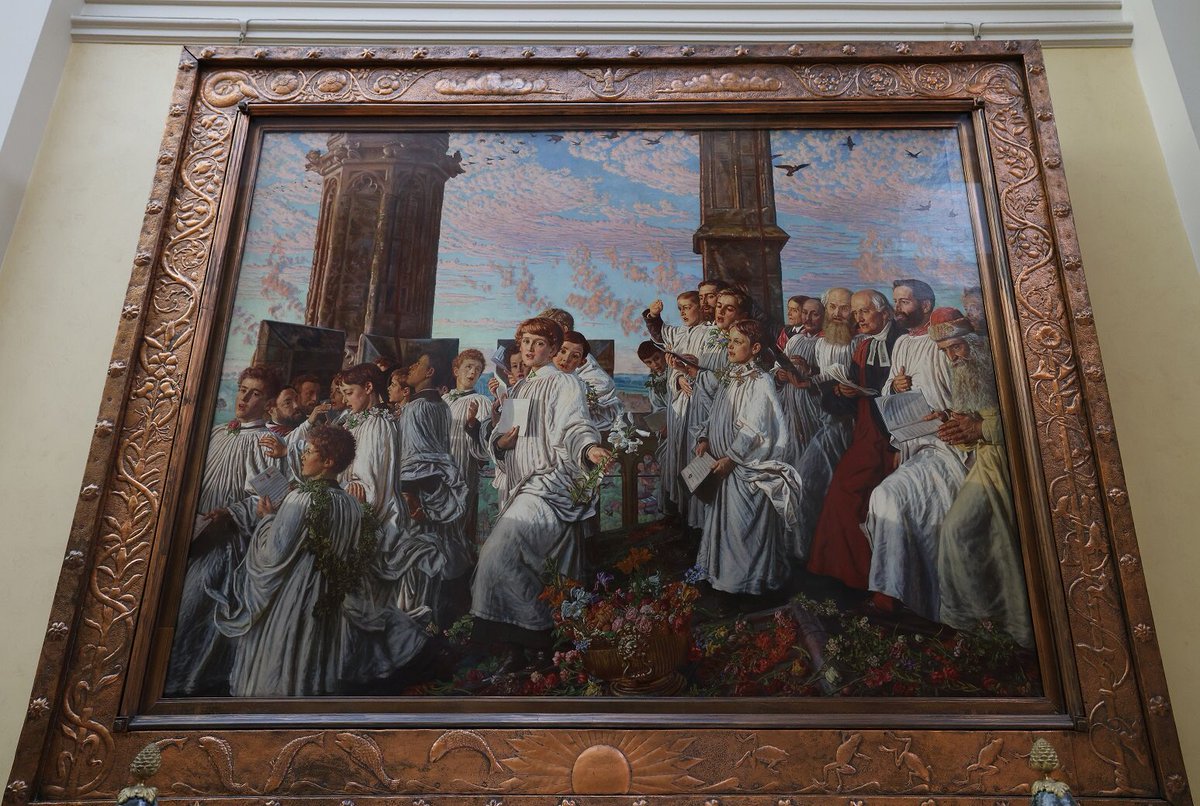 Happy Birthday William Holman Hunt. Born #OTD, 2 April, in 1827. To celebrate, we’ve put ‘May Morning on Magdalen Tower’ back up on our walls! It’s been on loan to Australia but is now home in the gallery and awaits your post-lockdown visit ❤️#holmanhunt #backtomuseums