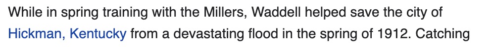 rube waddell's life was so wild that wikipedia just tosses off these kinds of facts with no follow-up