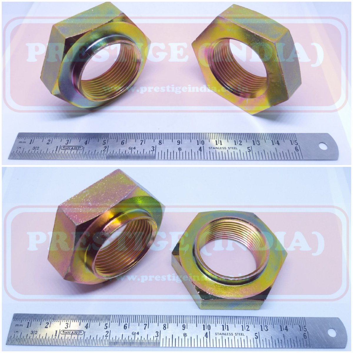 PrestigeIndia's tweet photo. #GoodAfternoon, to All!
#NutFasteners: We have a Facility for Making Various Types of Nuts Fasteners, Which are used in Various Applications Fields, Such as #AgricultureImplements, #HydraulicApplication, #HeavyDuty #Vehicles etc. 
Here, I am showing you a #STAKENUT. https://t.co/tfuTtylP0n