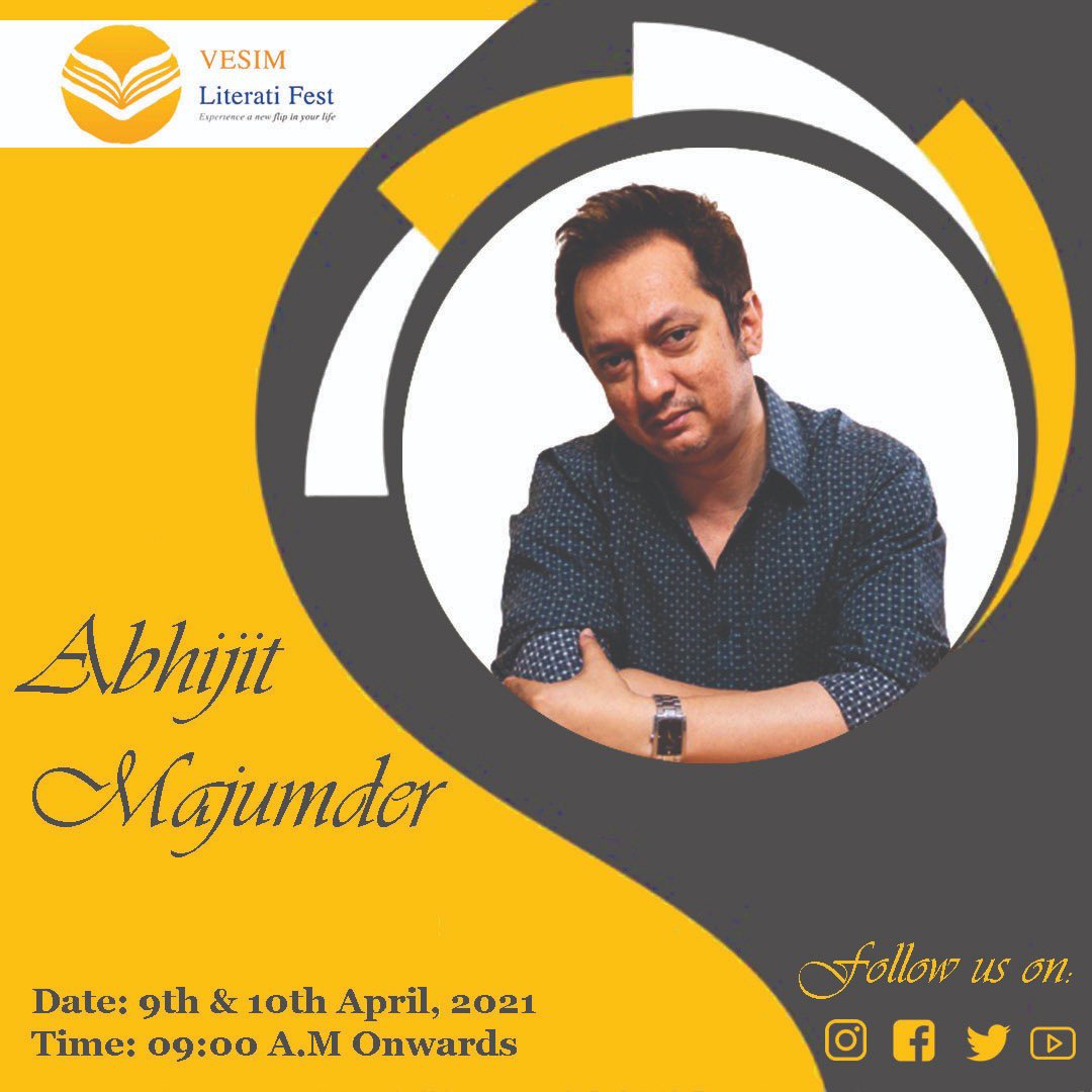 VESIMLitFest's tweet photo. It is our honour and pleasure to announce our next guest, Mr Abhijit Majumder, a journalist with 25 years of experience in media and multiple feathers on his hat! 
Don't miss out on this one!
#VesimLitfest #VLF #Vesim #culture #literature
@abhijitmajumder https://t.co/1hODvlTnQp