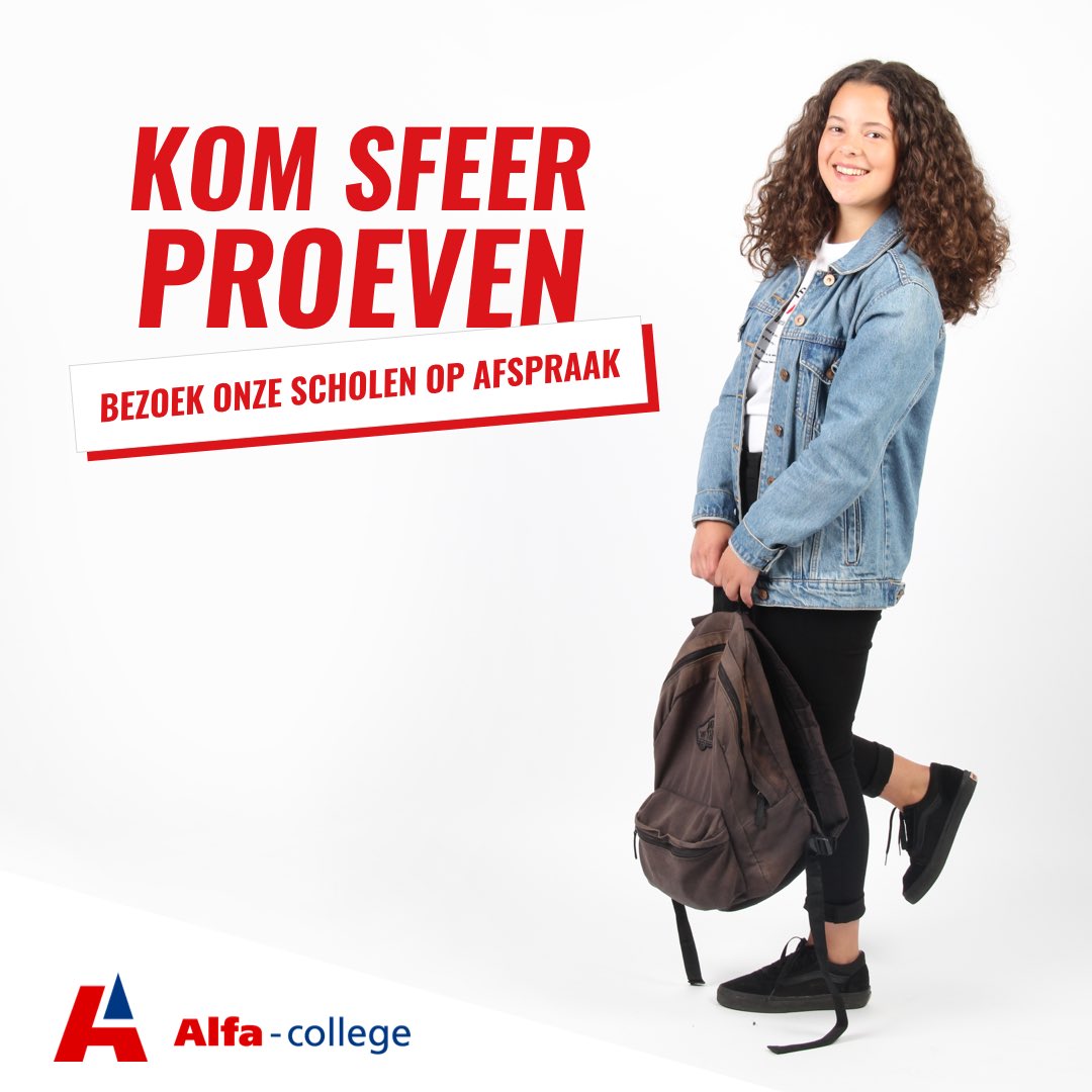 Een 👀kijkje nemen bij een Alfa-college locatie? Kom sfeer proeven, bezoek onze scholen in Groningen, Assen en Hoogeveen op afspraak in de week van 12 - 16 april. Handig voor studiekiezers die nog een keuze moeten maken. Aanmelden ➡️alfa-college.nl