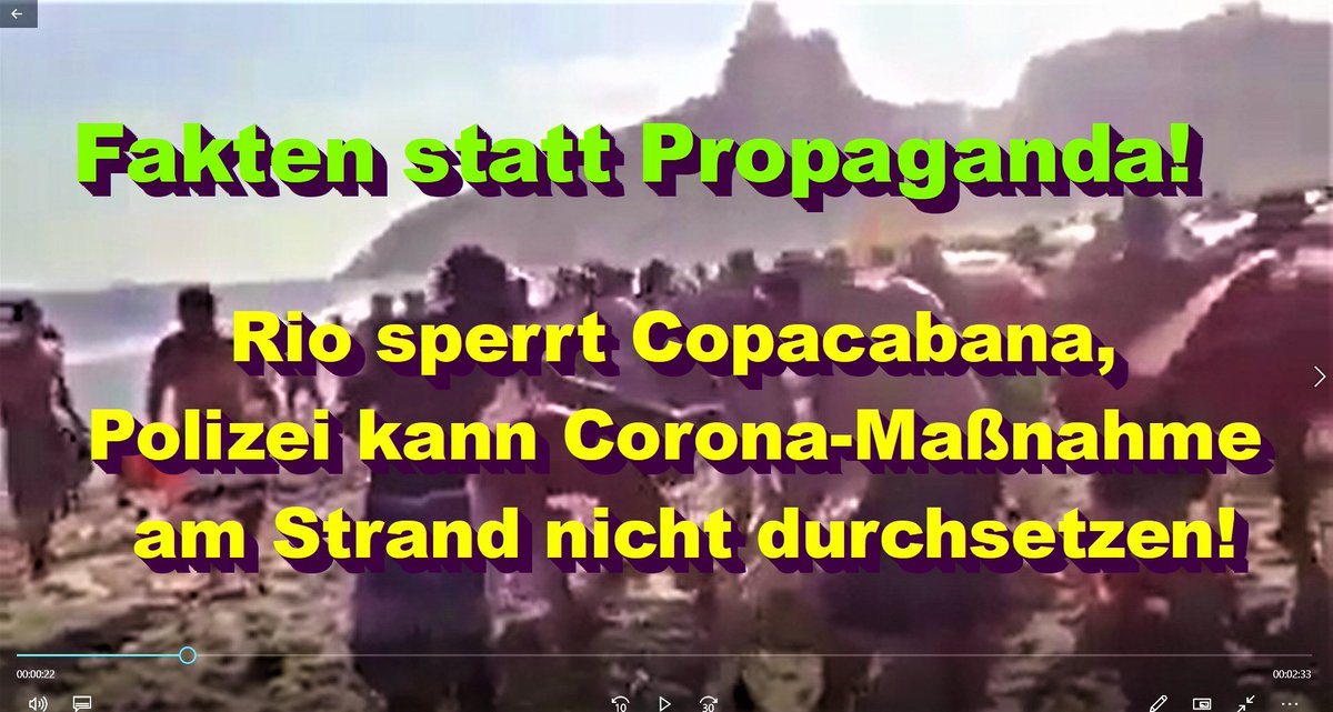 Pressecop24com's tweet photo. #Fakten statt #Propaganda aus #Brasilien: Rio sperrt #Copacabana, #Polizei kann #Corona-#Maßnahme am #Strand nicht #durchsetzen! https://t.co/KwfGQ6Fgh9 via @Pressecop24com https://t.co/8g4iFkjl5g