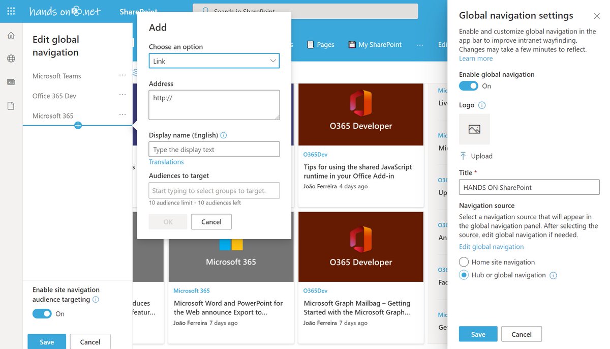 jeffangama's tweet image. How to setup the SharePoint global navigation - HANDS ON SharePoint

 buff.ly/31DFk79