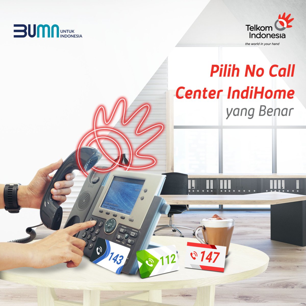 imamsop's tweet photo. @TelkomIndonesia 
Nomor Call Center IndiHome yang benar

147

#KuisTelkom #DigitalBisa #UntukIndonesiaLebihBaik

Ayo ikutan kuis Telkom Indonesia

@ayoesfa @AyundaRetno1 @CPramesya https://t.co/uqKu3wSFX2