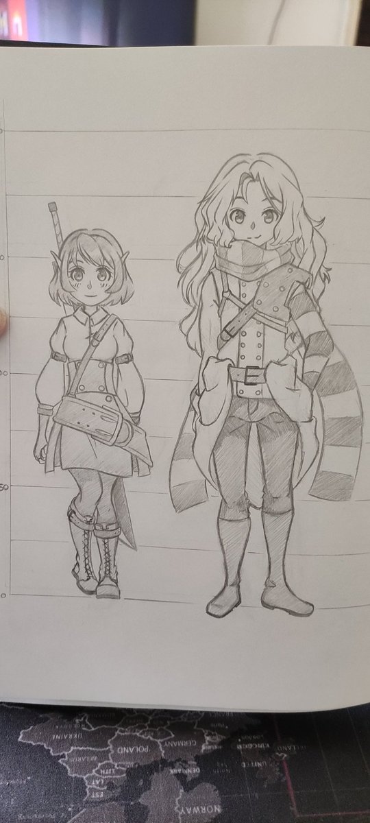 Lienwyn1's tweet photo. I drew Tallulah and Elliot next to each other.  They are so cute next to eacht other :) just a bit more and we will be able to play them
#dnd #dndart #dungeonsanddragons https://t.co/MlccDHy7hQ