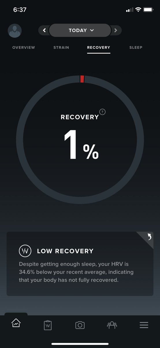 ChrisHoch12's tweet photo. @whoop had my second Pfizer dose yesterday, is this good? 😂 https://t.co/c2zFonp3Mc