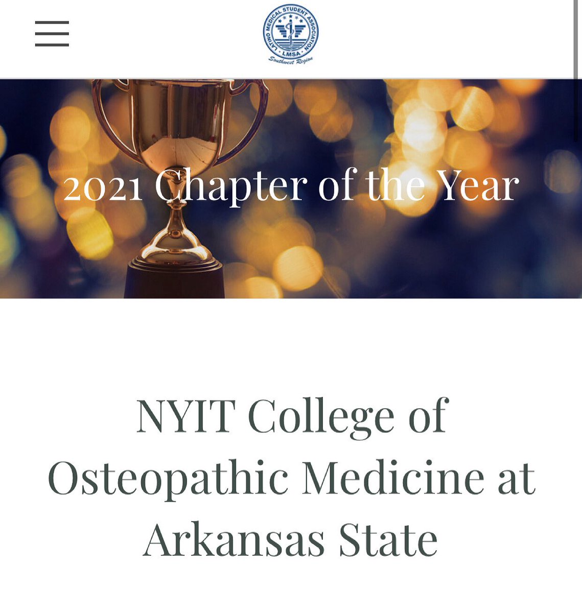 nyitcomarlmsa's tweet photo. Excited to announce that we have been awarded the LMSA Chapter of the Year Award for the Southwest region! We are so humbled to receive this award. We would like to thank everyone that has helped us put on events and continue our mission as a chapter. https://t.co/TpGX2Ha4ny https://t.co/E3c6utDQBv