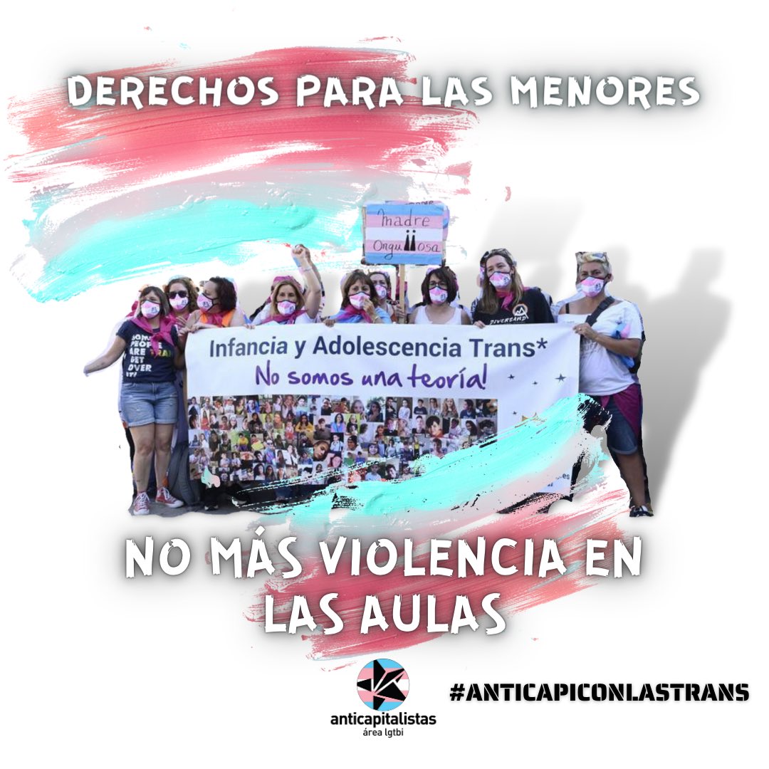 Ruben_Garre's tweet photo. 🙅♀️🙅♂️ Es fundamental que las #MenoresTrans puedan desarrollar libremente su personalidad, sin miedo a sufrir ningún tipo de violencia en centros educativos u hogares.
🏳️⚧️✊ No más violencia hacia las menores, por un mundo donde ser cis no sea un privilegio‼️
#AnticapiConLasTrans https://t.co/aJhgMSBNYA
