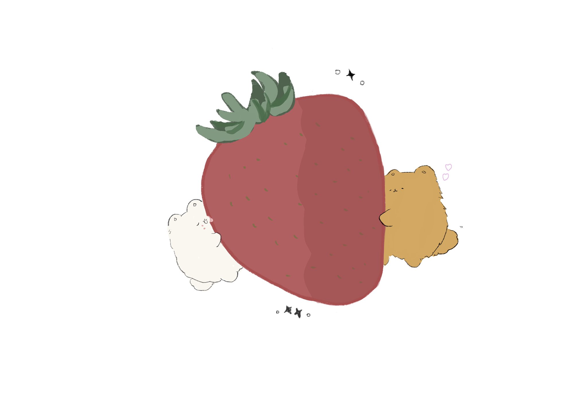 تويتر かしゅーなっつ على تويتر いちごらばーず イラスト ゆるいイラスト イラスト好きな人と繋がりたい 絵師さんと繋がりたい 犬好きな人と繋がりたい ポメラニアン T Co F54hlu9lul