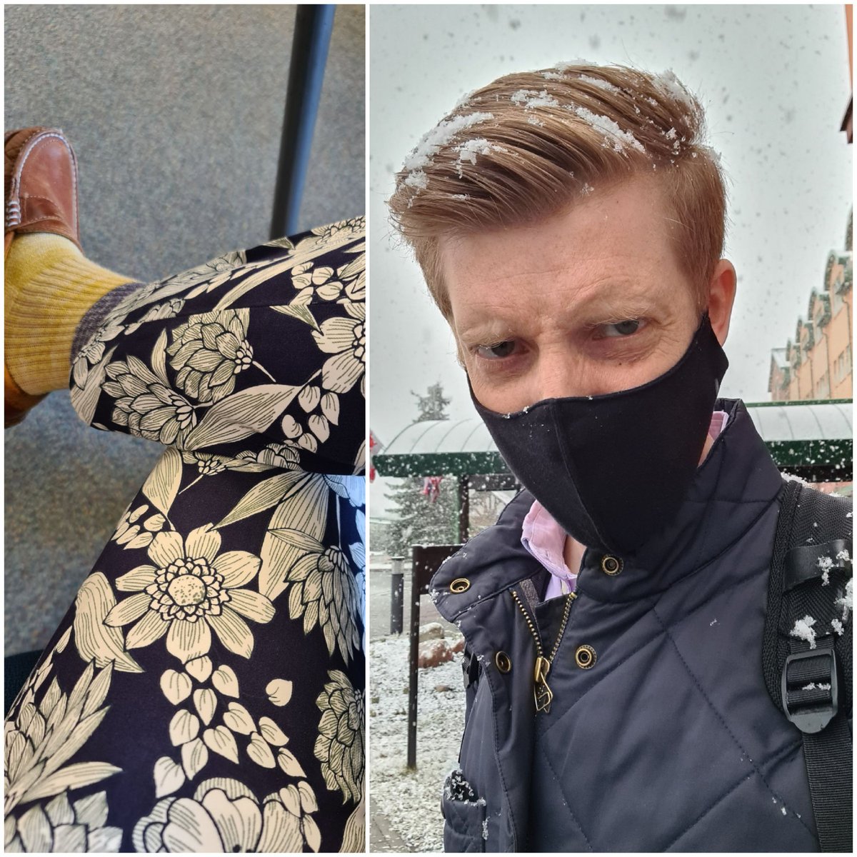 TeachingWithInk's tweet photo. Wore my floral pants in honor of spring break coming up... it snowed today... #moscowlife https://t.co/airRR6Uk6J