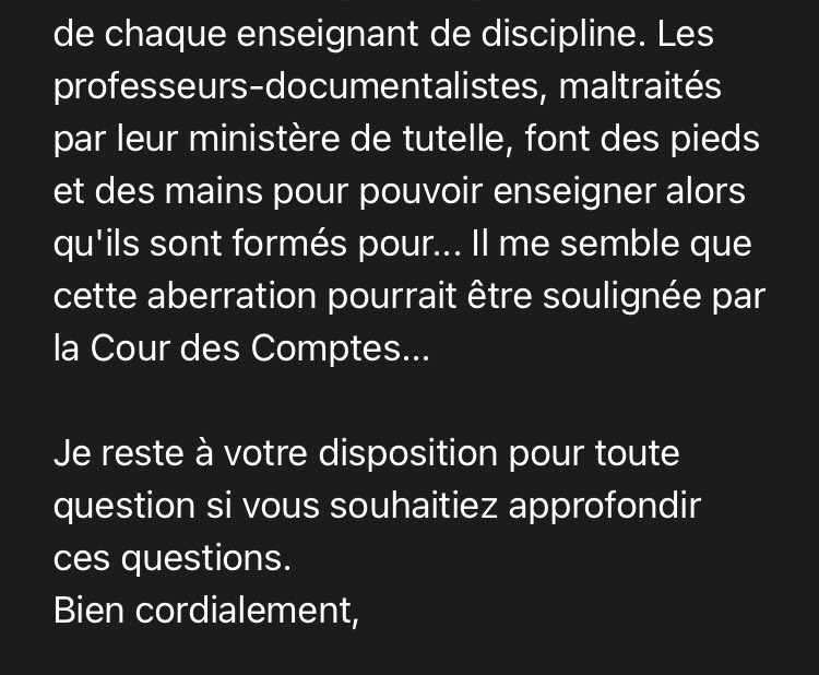 CelineProf's tweet photo. Ce matin mail reçu de la @Courdescomptes @CM_Cour_comptes pour répondre à une enquête sur l’apprentissage de la citoyenneté chez les jeunes, dans laquelle il est question d’EMI, demandée par l’assemblée nationale. Ma réponse de #profdocencolere 👇🏼 https://t.co/0y5dK6pbBH