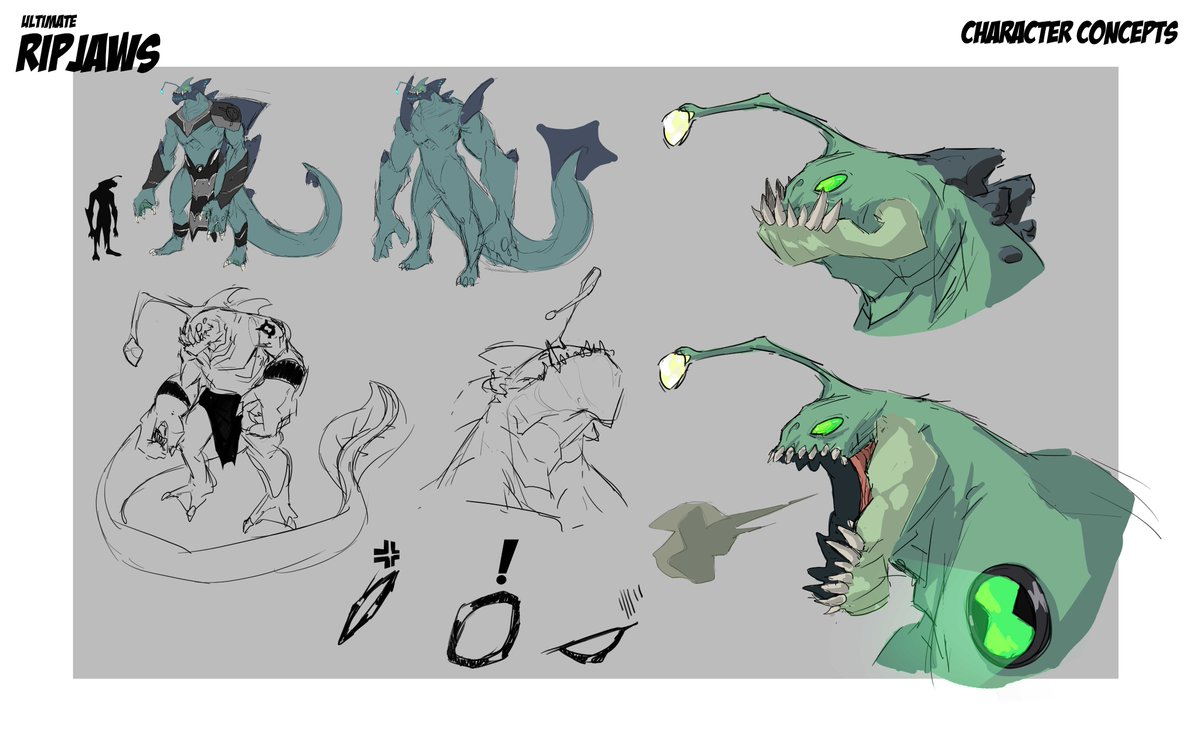 JarrodShujin's tweet photo. Theres soo much art i forget to post here but ahh fuck it...heres the Ultimate Ripjaws design i whipped up✌️ plus all the concept work 

#Ben10 #Ben10Omniverse #cartoonnetworkfanart #CartoonNetwork #ripjaws https://t.co/9yJhjQs6L6