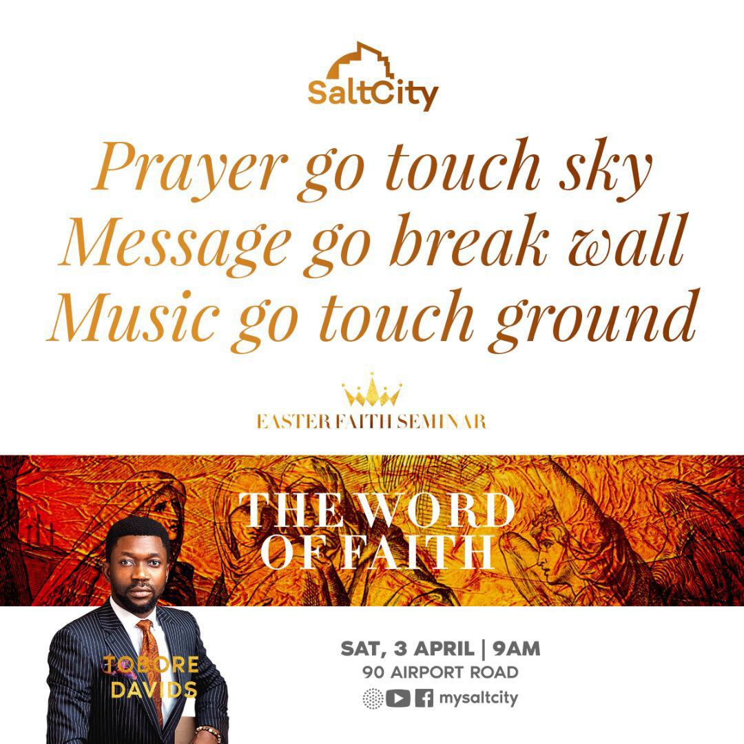 mysaltcity's tweet photo. "The atmosphere is stirred
The Word is sent
Miracles abound"

It's going to be a faith activation for BIG THINGS

Tomorrow at the SaltCity church beside Sizzlers restaurant off Airport Road Warri-Effurun, Delta State 
Time: 9am GMT

#EFS2021 #Saltified #MySaltCity5 #SaltCityAt5 https://t.co/LKaA7A3tqN