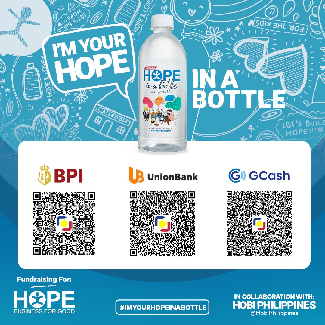HobiPhilippines's tweet photo. “Comforting me now, Blue”

As a continuation of #ImYourHOPEinaBottle, we are raising donations to give water bottles to HOSPITALS in Manila. Water goes to FRONTLINERS while proceeds go to building of a classroom💙

Let us give a little bottle of HOPE💧

📎 https://t.co/NGmBi2v14j https://t.co/ZWpyJUXv7O