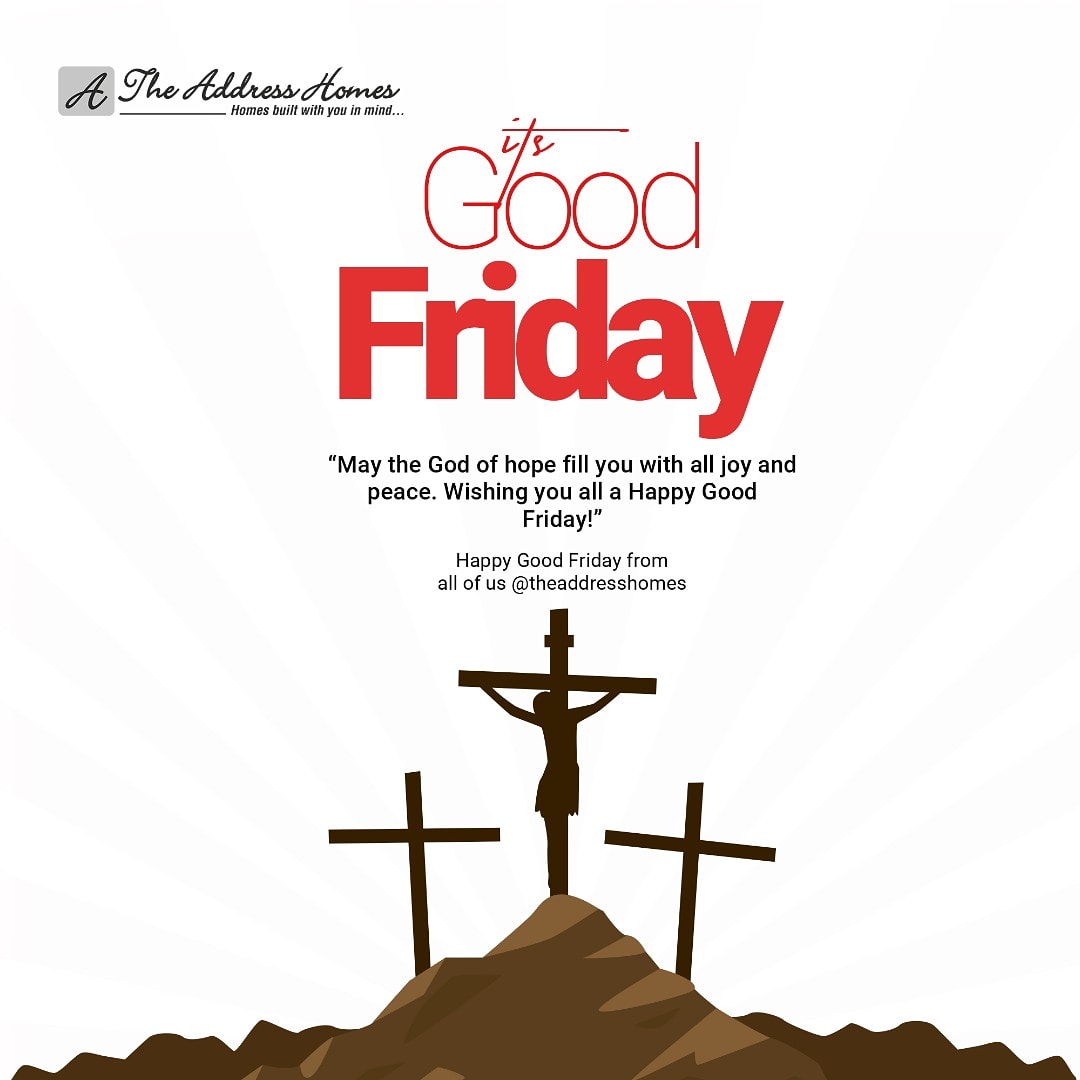 theaddresshomes's tweet photo. May the God of hope fill you with all Joy and Peace. Wishing you all a Happy Good Friday!
From all of us @theaddresshomes
#Theaddresshomes #goodfriday #goodfridays #happyfriday #happyfridays #thankitsfriday #fridaymorning #sales #goodfriday2021 #happygoodfriday #HappyHoli2021 https://t.co/0Waj5Xse3e