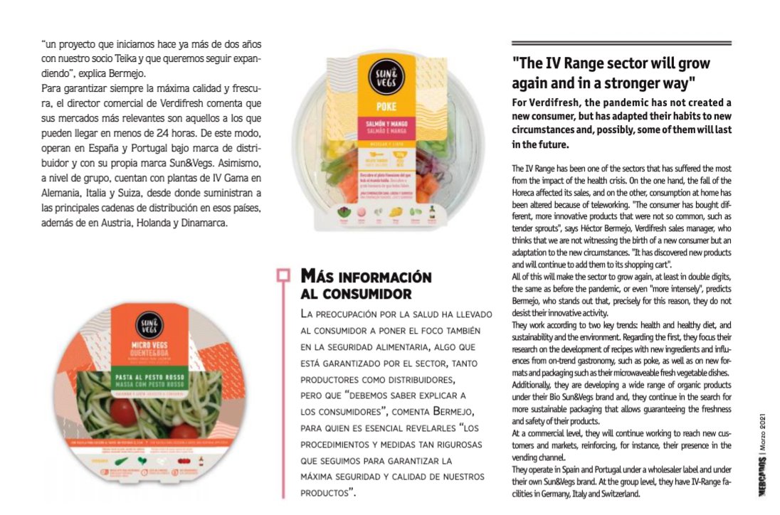RevistaMercados's tweet photo. #ediciónimpresa🗞️🗞️
"La innovación es el motor de nuestro negocio"🥗🥗🥗🥗
Hector Bermejo, director comercial de #Verdifresh
👇👇👇👇👇👇
https://t.co/ZtVlOX9mTo https://t.co/z22nl8ua6N