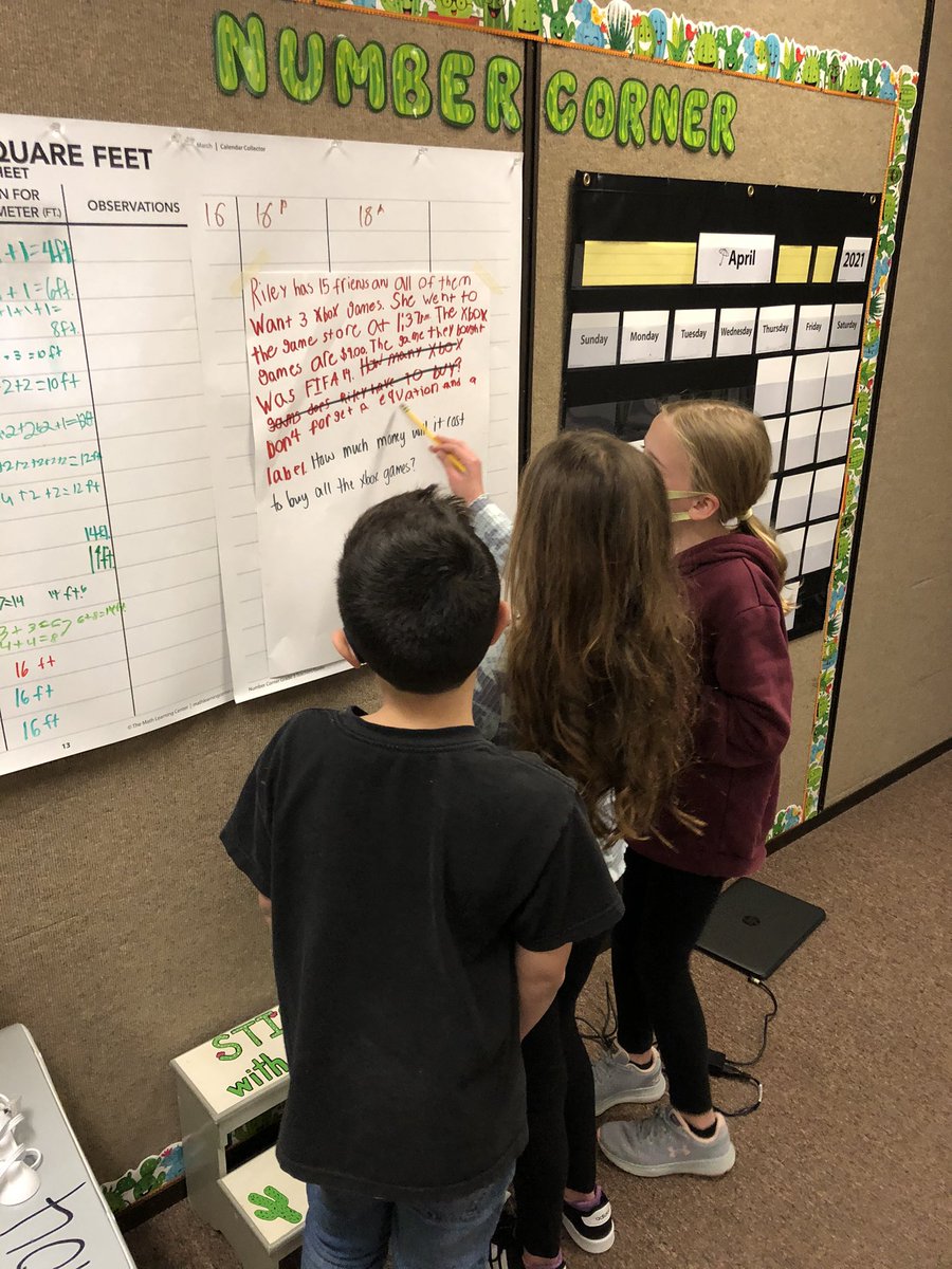 MsEnglemanEDU's tweet photo. This week students in 3LE worked in teams to create a multiplication or division word problem and then went around and solved the other problems their classmates made. We are getting so much better with division! #AHSchools #RamseyEaglePride https://t.co/LHoXKHzsFN