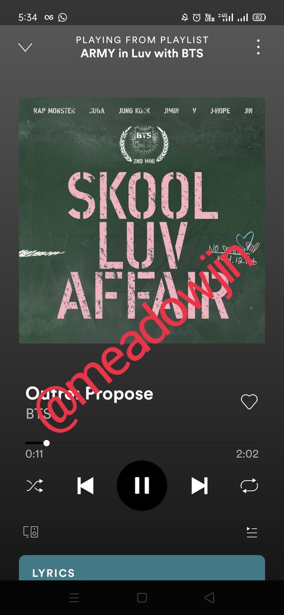meadowjin's tweet photo. @BTSStreamToWin @BTS_twt Day 4: @Mint_musiclover  #STREAMBEBTSTW https://t.co/1bif5xIXAI