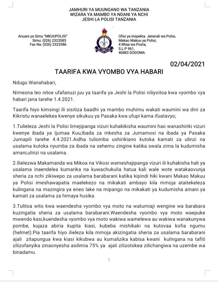 tanpol's tweet photo. JESHI LA POLISI LATOA UFAFANUZI

#UmojaWetuNdioNguvuYetu https://t.co/addmIstPVK