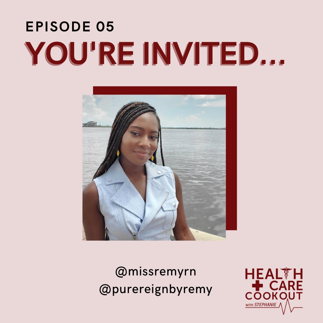 HCCookout's tweet photo. It’s Friday which means.... NEW EPISODE AVAILABLE NOW! 

Ep. 5: Exploring Travel Nursing with Kedwina Remy, RN🎙⚕️

Podcast available on Spotify, Apple Podcast, Google Podcast or wherever you listen to podcast! Listen, subscribe, share, rate! https://t.co/t2B8Nbmrbd