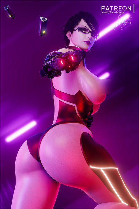 Do you like em THICC?  Sexy #cyberpunk Bayonetta🤤 Full nsfw set/4k png/blendfile: https://t.co/nGMnbOXTWQ<a href="/tag/cyberpunk"class="tags">#cyberpunk</a>