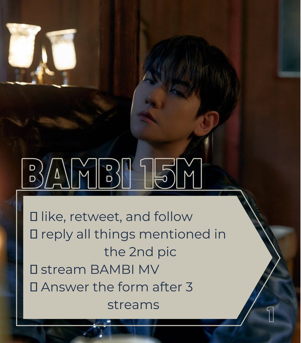 Minjae_GA_Deals's tweet photo. 🇵🇭PH GIVEAWAY🇵🇭
15M VIEWS BAMBI ALBUM

🎁 1 winner

Prize is already ordered
1️⃣winner for ALL versions

ps. same instructions as 10M and new streams needed will thoroughly check the time :))

Always check this thread for further announcement.

📅 20M https://t.co/VEKagogvJZ