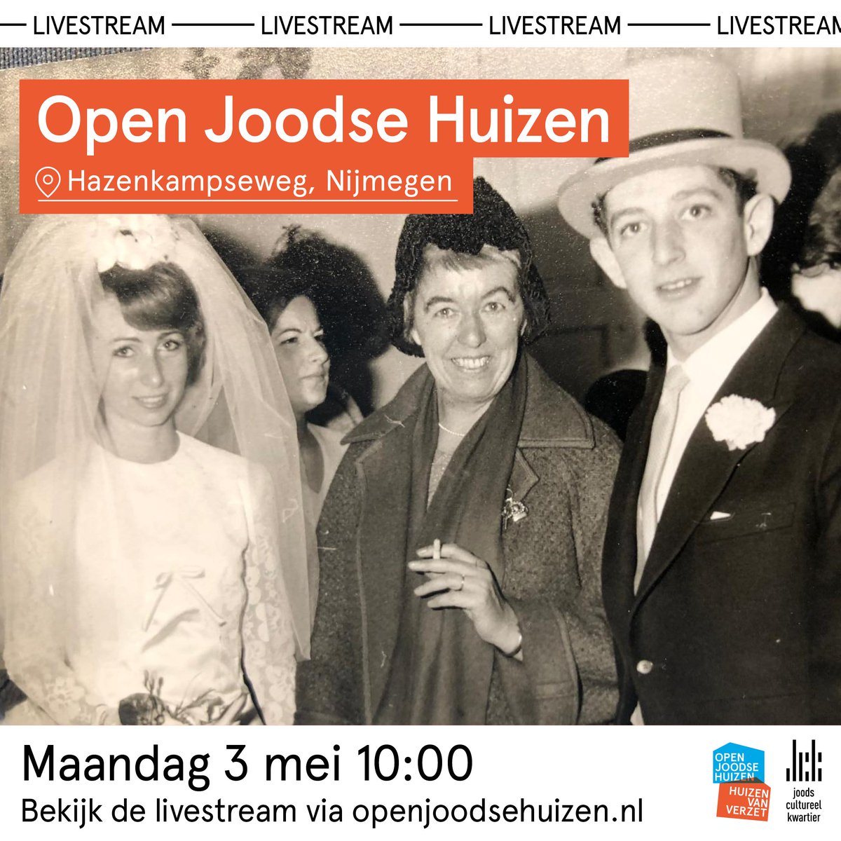 In Nijmegen vertelt Eldan Santcroos over zijn vader Peter. Verpleegster Pien Creutzberg bracht in 1943 de pasgeboren joodse baby Peter uit het ziekenhuis naar haar ouderlijk huis. Hij verbleef hier de hele oorlog. Kijk op openjoodsehuizen.nl voor het programma.