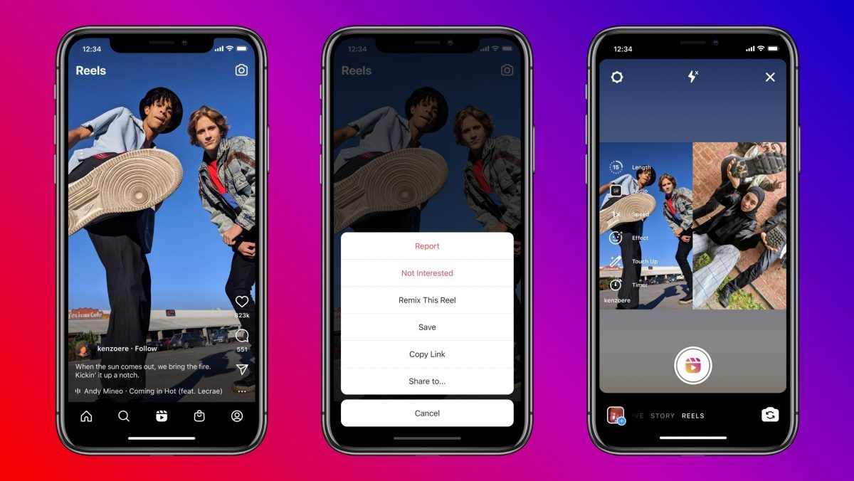 #Instagram lance #Remix pour créer des Reels en duo, comme sur TikTok.
Cette nouveauté permet de créer des Reels en duo avec un autre utilisateur, en apposant un Reel réalisé auparavant à côté d’une nouvelle vidéo via <a href="/BlogModerateur/">BDM</a> buff.ly/39CG1SO
