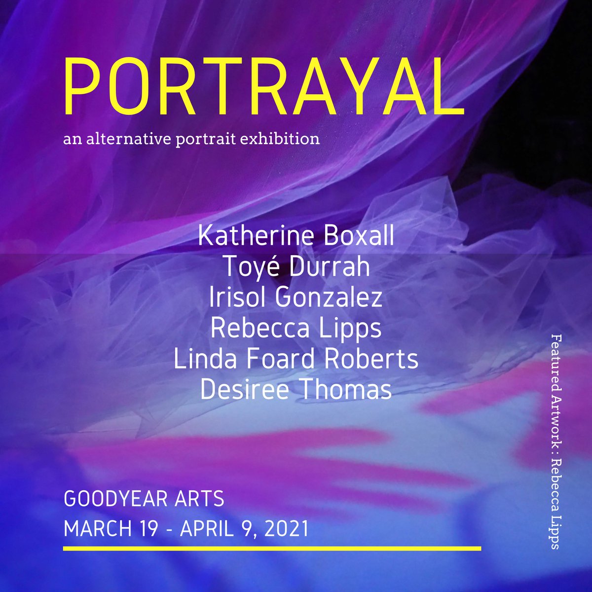 goodyeararts's tweet photo. Open hours tonight from 6-9pm, only two weeks left to see Portrayal in our gallery! https://t.co/rbtu9EcwRd