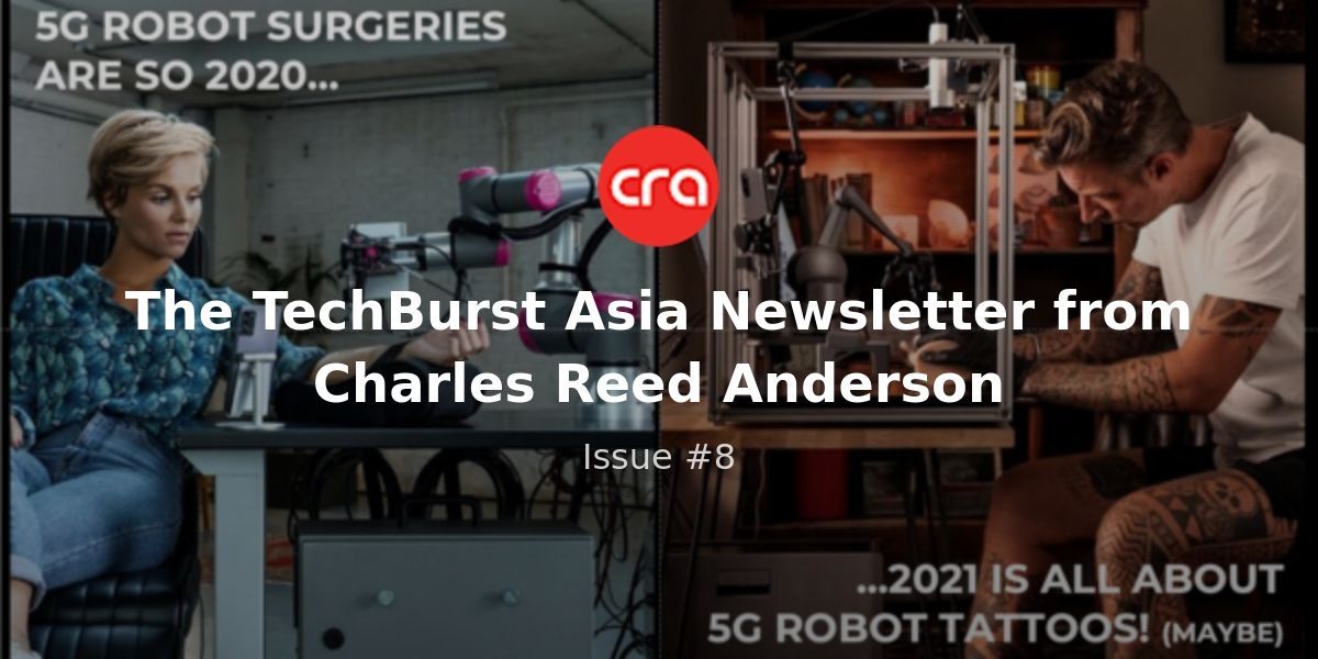 CRAAmsterdam's tweet photo. The latest @TechBurstAsia newsletter is on now. We've got #RobotTattoos, more concerns over #AI, and the difference between #BeerMode versus #CoffeeMode for creativity (spoiler alert: both are needed)
https://t.co/DDimKsvMWw https://t.co/E1qlZiL3Zb