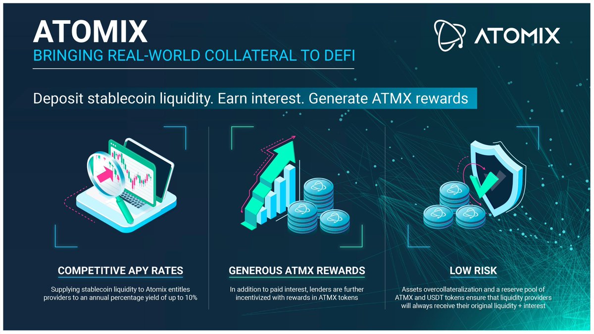 Fetch_ai's tweet image. ⭐ Project #announcement of the week ⭐

Atomix powered by @Fetch_ai is coming soon!

Don't forget Atomix stakedrop begins on April 7. Stake $FET and earn Atomix 💪

Further details and time of the stakedrop launch will be announced next week.

$FET $ATMX #DeFi #tokenization #APY