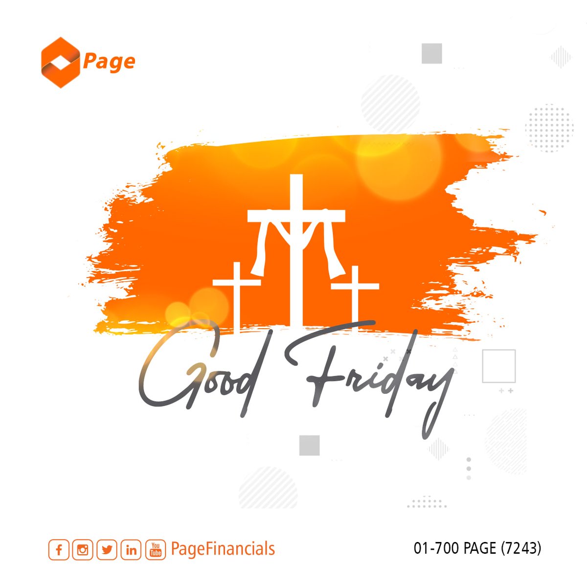 pagefinancials's tweet photo. On this Holy day, may his light guide your path, may his love grace your heart, and may his sacrifice bring peace and joy to your home.

Have a memorable #GoodFriday

#Pagefinancials https://t.co/cQLcjXhEsn