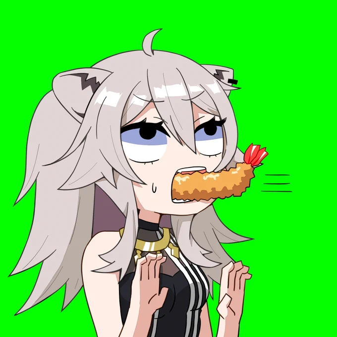 #ししらーと 
開いてる口になにか入れてと言われるとエビフライを入れたくなる世代・・・世代?? 