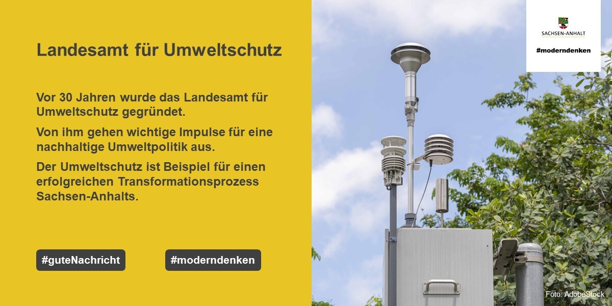30 Jahre Landesamt für #Umweltschutz: Vor 1990 gehörte #SachsenAnhalt zu den am stärksten verschmutzten Regionen Europas. Seit 2018 werden die europäischen Grenzwerte für alle zu erfassenden Luftschadstoffe eingehalten lsaurl.de/eljp #guteNachricht #moderndenken (StK)