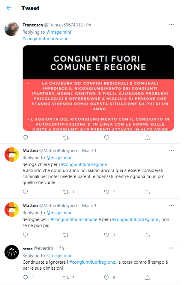 princi_pezza's tweet photo. @msgelmini Considerata la mole di commenti a tema congiunti fuori regione sotto i suoi post, due domande personalmente me le farei, se fossi in lei. https://t.co/Ls68IXYtmu