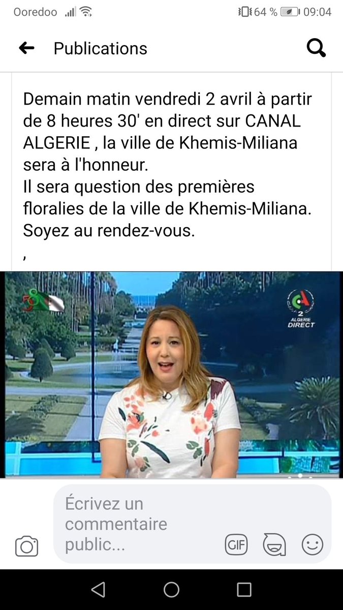 safa_talia's tweet photo. #VIPDZ je re pour voir canal Algérie sans la présence de @mahrezrabia pas la joie mais bon juste pour voir sujet sur ma ville khemis Miliana @abdelkrimosta @Mohamedmilan89
Le générique du début grave vraiment https://t.co/tYcYcUr3Nd