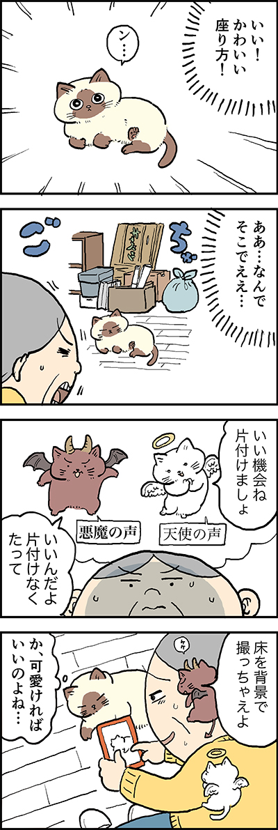 どうしてそこに!?
かわいいおふくちゃんを写真におさめたいおばあちゃん?
おふくちゃんはかわいいのに……

第110話「シャッターチャンス」はこちらから⇒(https://t.co/iWOIQxWmdZ )
『猫のおふくちゃん』の最新話は毎週金曜日に連載中!

#猫のおふくちゃん 