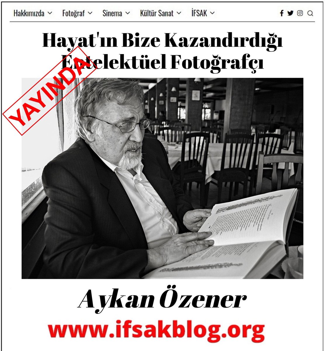 IfsakB's tweet photo. Yeni yazı!
Akademisyen- fotoğrafçı Aykan Özener (@aykanozener) “Hayat'ın Bize Kazandırdığı Entelektüel Fotoğrafçı” yazısı ile İFSAK Blog’da:
“Onu Ankara’da olduğum yıllarda dernek,sergi, seminer vb. ortamlarda görüyordum aslında ...” 
Yazının devamı için: https://t.co/O5IJqN7Cz0 https://t.co/9OW2NCfqYt