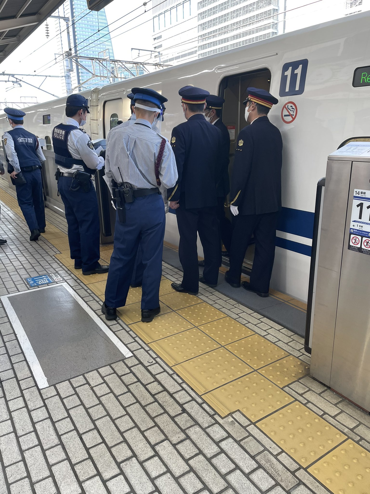 名古屋駅でのコロナ騒ぎの現場の画像