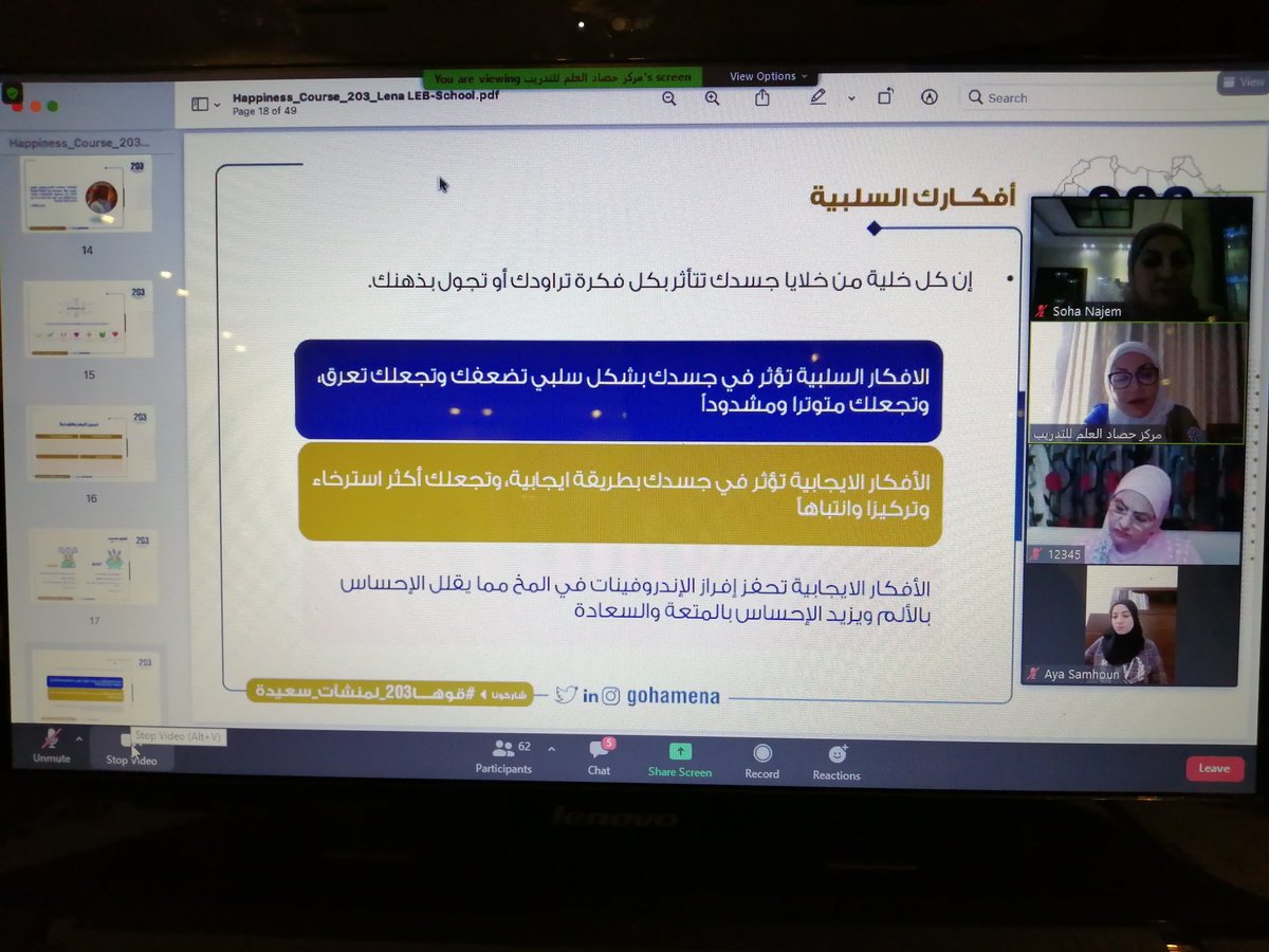 الأفكار الإيجابية تؤثر في جسدك بطريقة إيجابية، وتجعلك أكثر استرخاء وتركيزاً وانتباهًا. وهي تحفز الإندروفينات في المخ مما يقلل الإحساس بالألم ويزيد الإحساس بالمتعة والسعادة.
#كن_إيجابيًا
#ألوانك_سر_سعادتك
<a href="/makdawhaschool/">Makassed Dawha School</a>