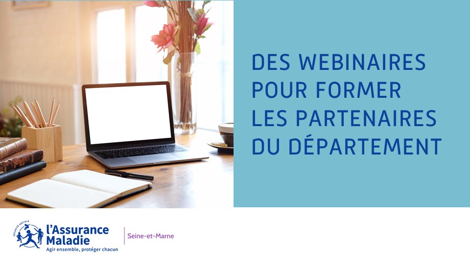 CPAM77's tweet photo. Donner à nos partenaires les clefs pour qu’ils deviennent de véritables relais auprès des assurés de #SeineEtMarne, c’est l’objectif des webinaires d’information que nous organisons avec la @Caf_77 
📆 Prochain webinaire, le 14/04 à 14h00. #fiersdeproteger https://t.co/b56YqfjzCD