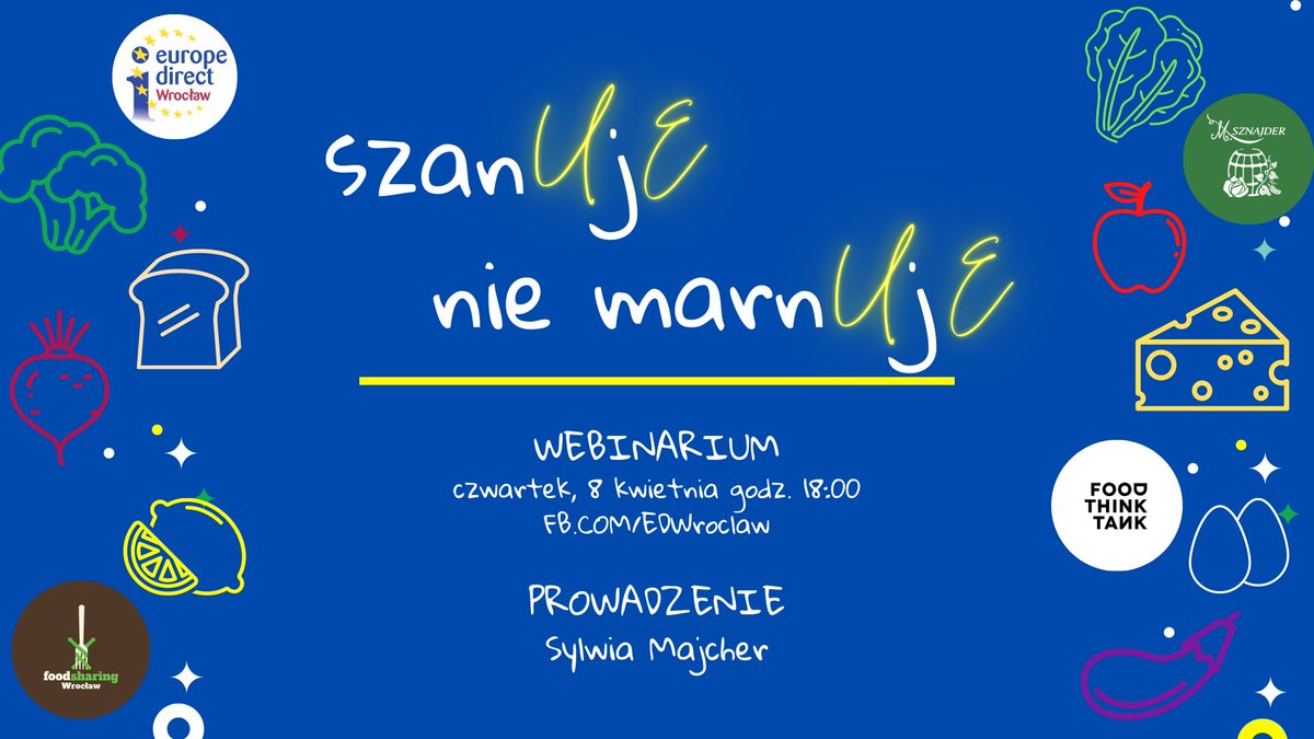 EDWroclaw's tweet photo. Zapraszamy na webinarium: SzanUjE - nie marnUjE 🇪🇺🌿

Porozmawiamy o sposobach na niemarnowanie jedzenia, wykorzystywaniu w naszej kuchni resztek, gospodarce o obiegu zamkniętym oraz podzielimy się dobrymi praktykami z Wrocławia w duchu #ZeroWaste!

👉https://t.co/xwGE4Wxsv7 https://t.co/SSkvyyjlO1