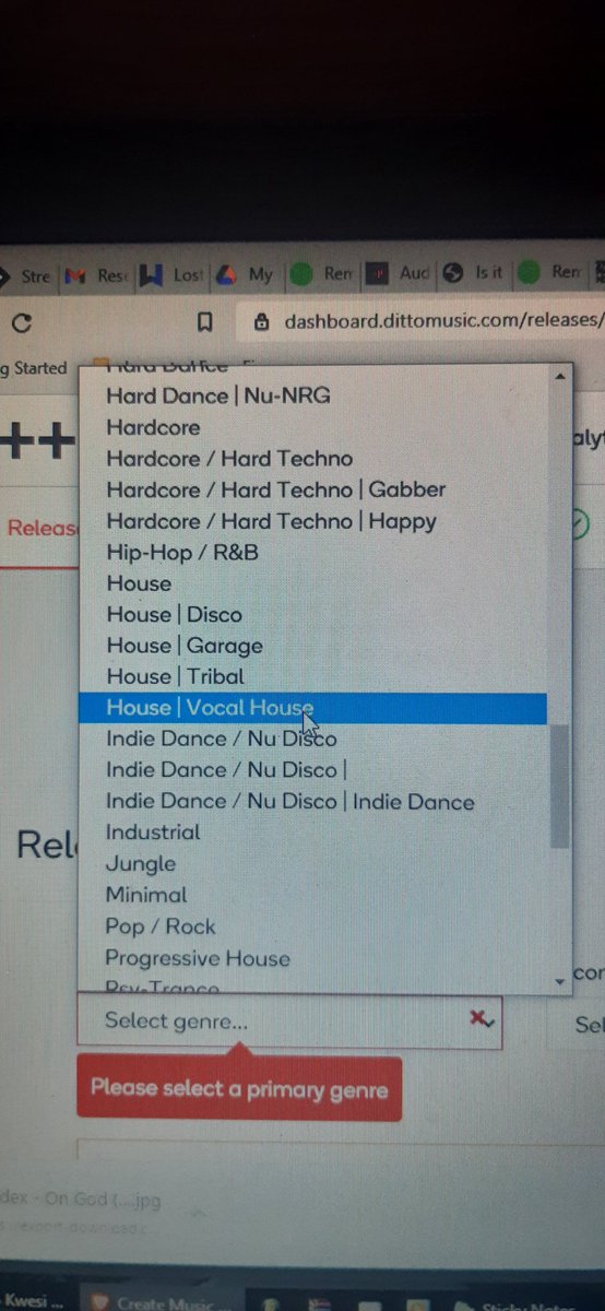 Dir_OPTIX's tweet photo. Ditto music has left out african genres🚫 and made it even more difficult for our artists to distribute Afro songs in the right genre format... @ditto_support @DittomusicAFR @Dittomusic
#DittoMusic #industryAccess #Stayindependent #unsignedartist #UnsignedAdvice #wrongonyou https://t.co/b8XSMxd5iq