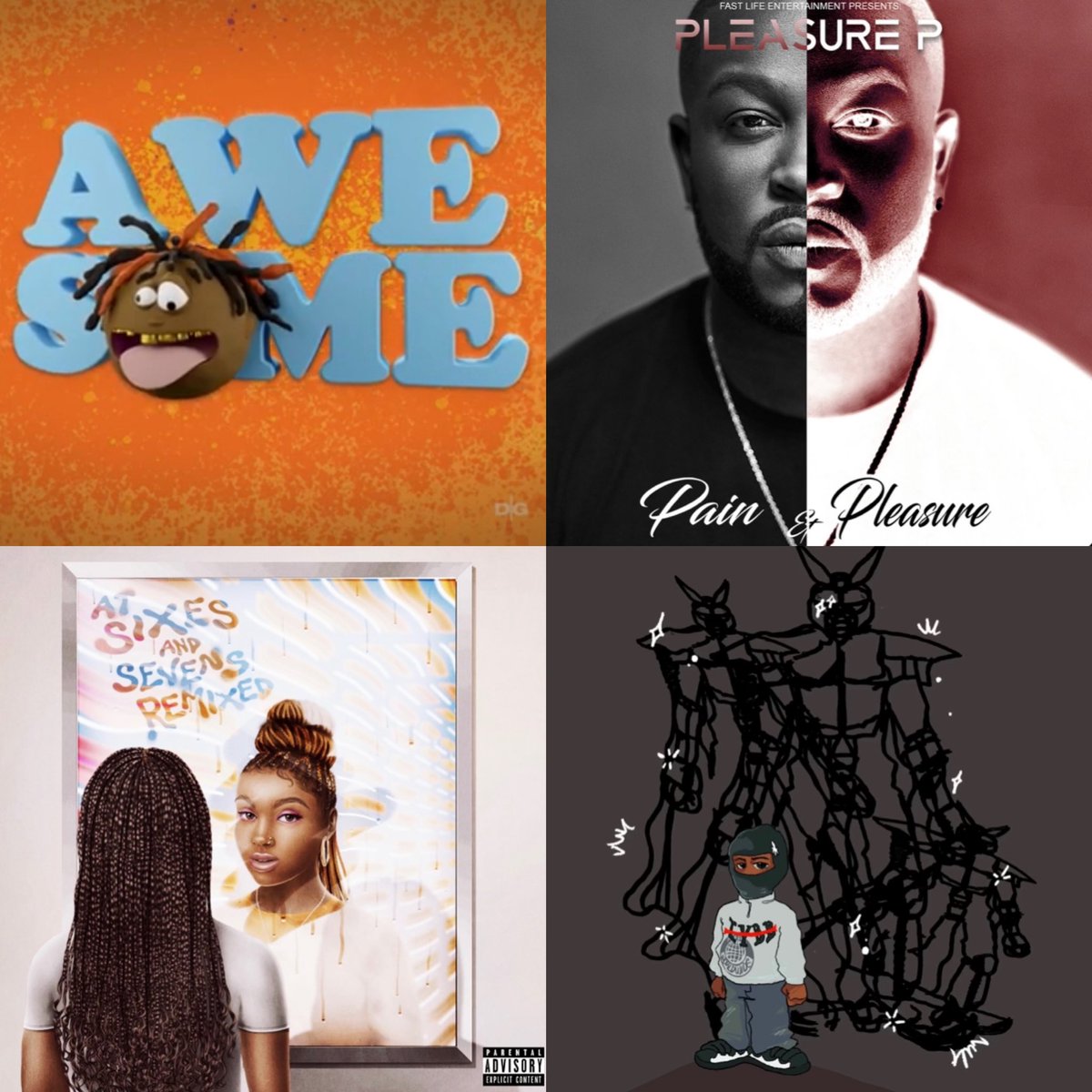 <a href="/dgainzbeats/">DGainz</a> - Awesome
<a href="/marcus_cooper/">Marcus_Cooper Aka “PLEASURE P”</a> - Pain and pleasure
<a href="/tianamajor9/">TM9</a> - At sixes and sevens remixed
<a href="/asaptwelvyy/">2:12 Mel</a> - The Mecha