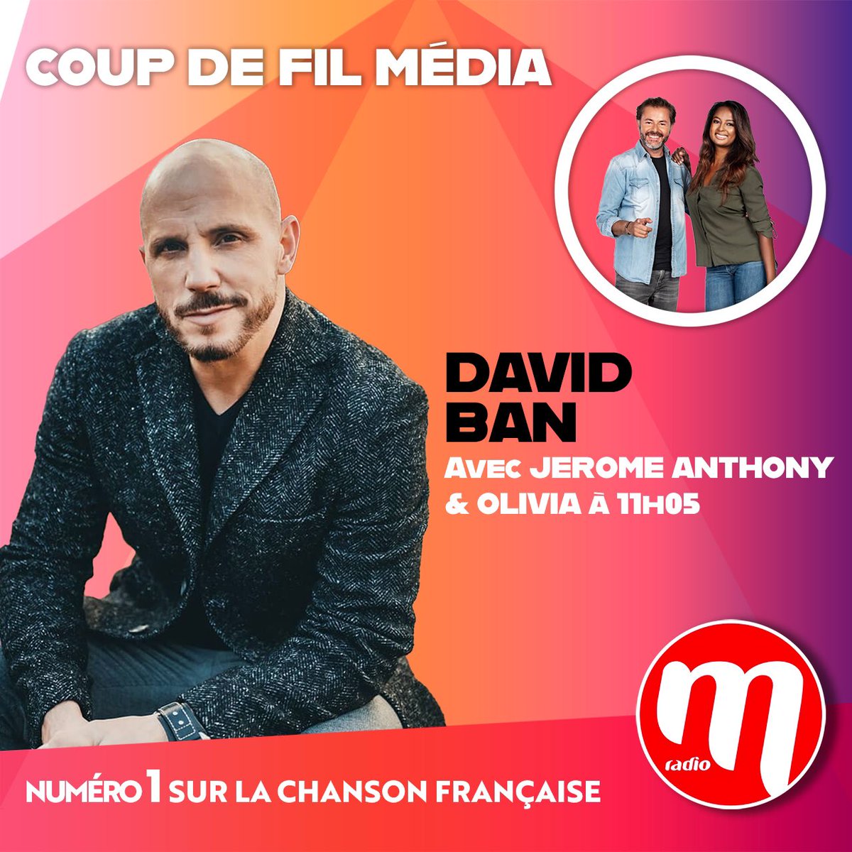 JeromeAnthonyM6's tweet photo. Avec @davidbanOff ce matin sur @mradiofr pour son retour dans la série #PlusbelleLavie sur @France3tv https://t.co/57z8Cl4tUR